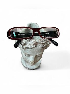 Alain Mikli vintage y2k Rectangular Glasses Frames Burgundy Red Black A0358-29
